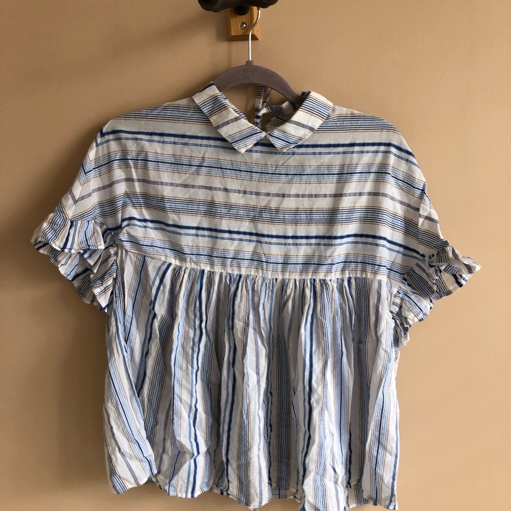 Zara Babydoll Stripped Top